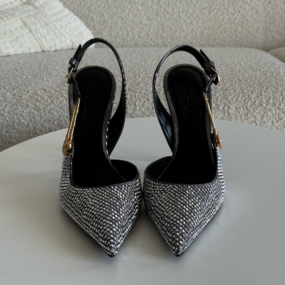 *SOLD* Versace Crystal Medusa Pin Heels - Picture 7 of 7